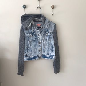 Jean Jacket with Sweater Sleeves